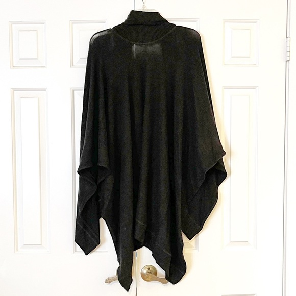 NWT Three Dots Black Wrap Shawl Sweater. Women's One Size. Large, Extra Large. - Picture 5 of 14